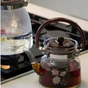 کتری قوری پیرکس گلدار شعله مستقیم