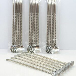 قاشق شربت خوری مدل نی دار بسته 6 عددی